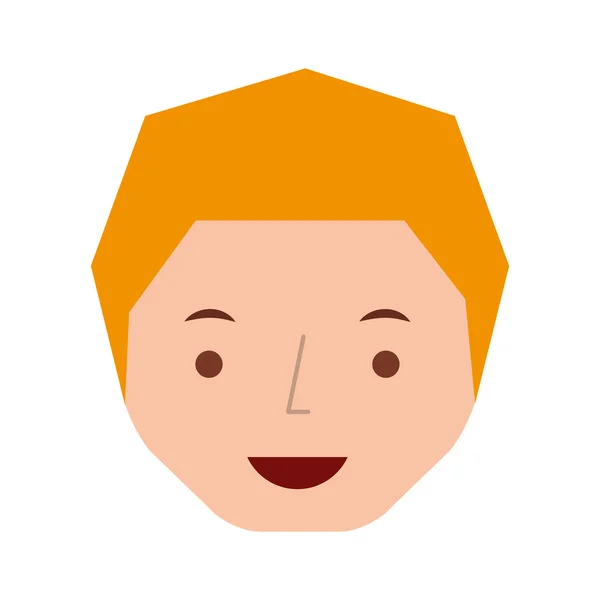 Man mannelijke avatar jonge pictogram — Stockvector