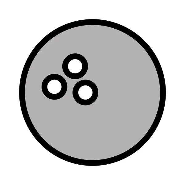 Ikona zařízení bowlingové koule — Stockový vektor