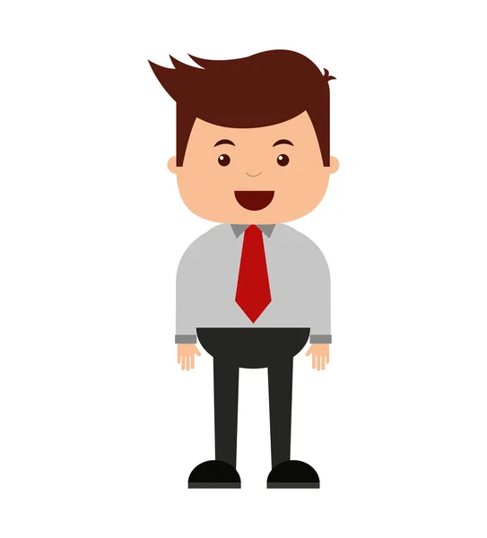 Man zakenman cartoon karakter pictogram — Stockvector