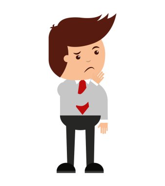 adam işadamı karikatür karakter simgesi