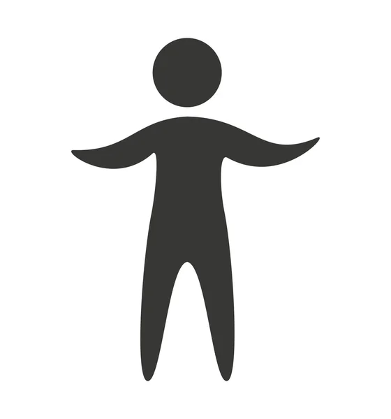 Silhoeutte silhouette humaine style de vie sport gym — Image vectorielle