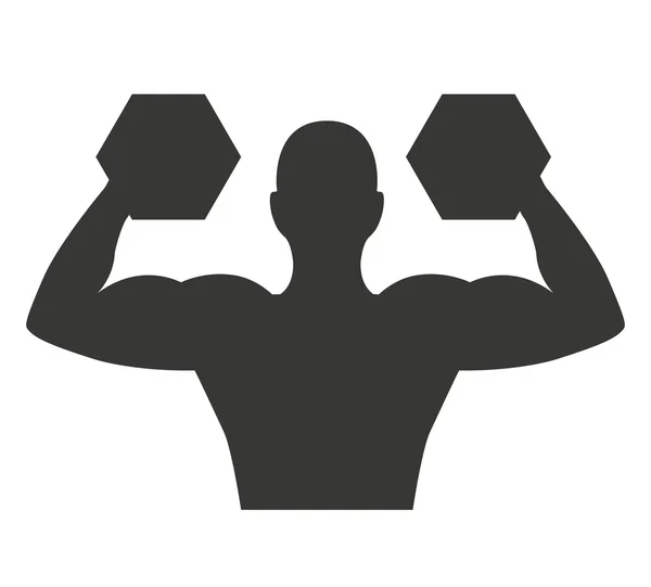 Human figure silhoeutte lifestyle sport gym — Stock Vector