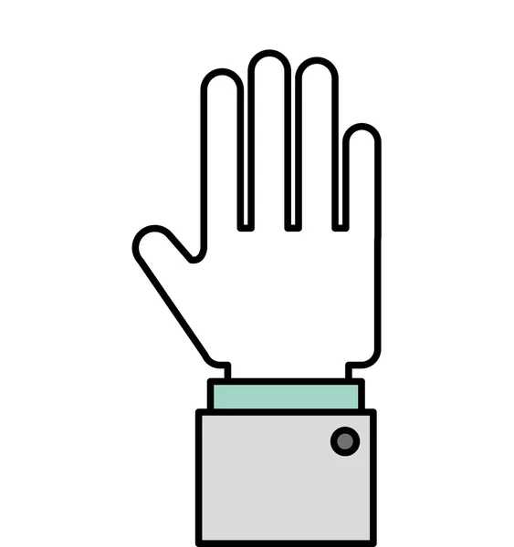Ícone de símbolo de parada de mão — Vetor de Stock