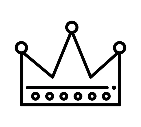 Crown kung dras ikonen — Stock vektor