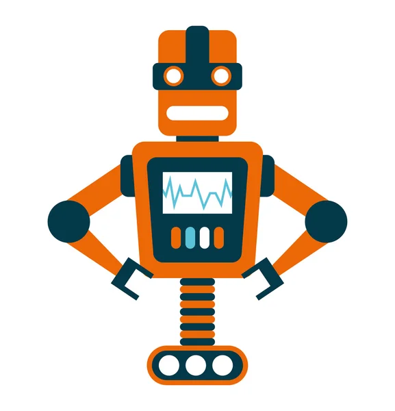 Robot avatar eléctrico icono — Vector de stock