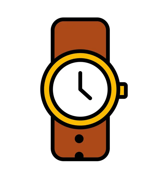 Wristwatch clock time male icon — Stock Vector