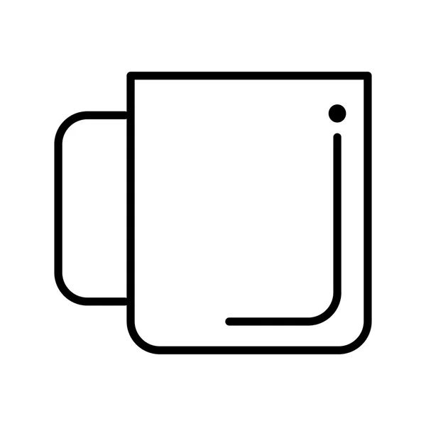 Kopp kaffe drink ikonen — Stock vektor