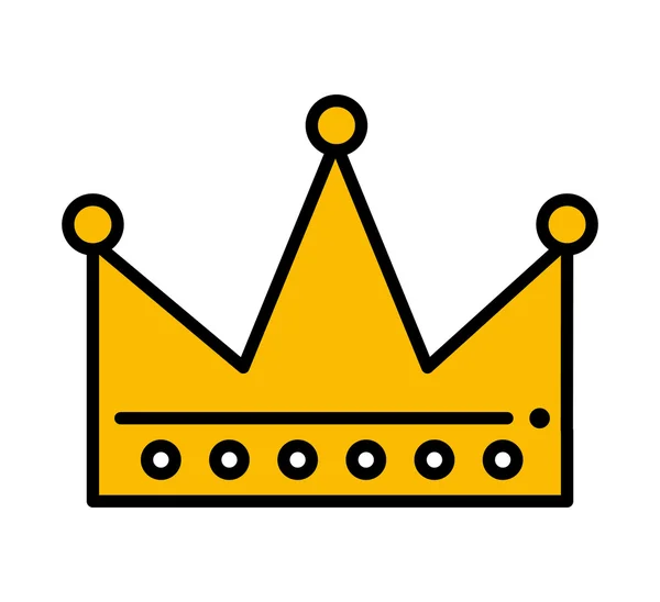 Kroon koning getrokken pictogram — Stockvector