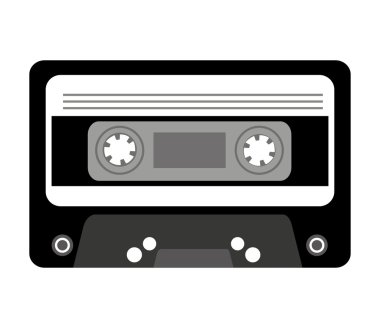 Kaset müzik retro simgesi