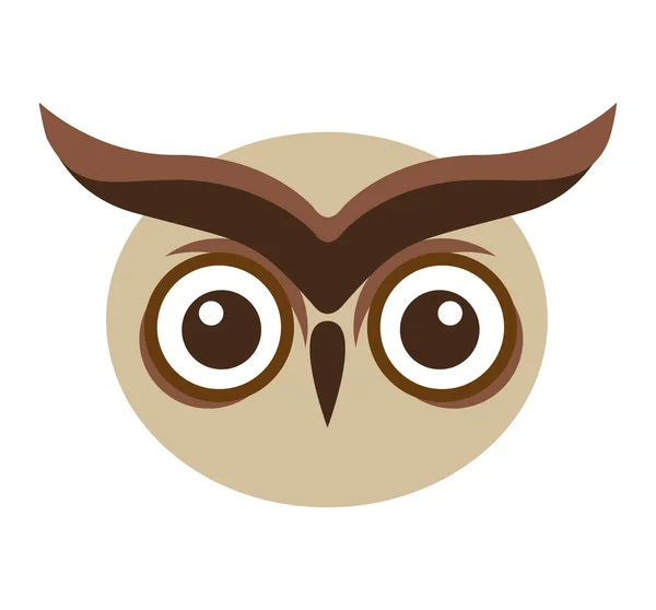 Búho pájaro lindo icono — Vector de stock