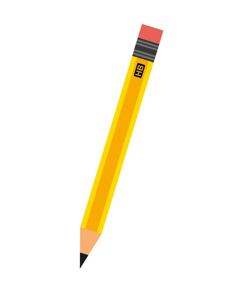 Crayon école fournitures icône — Image vectorielle