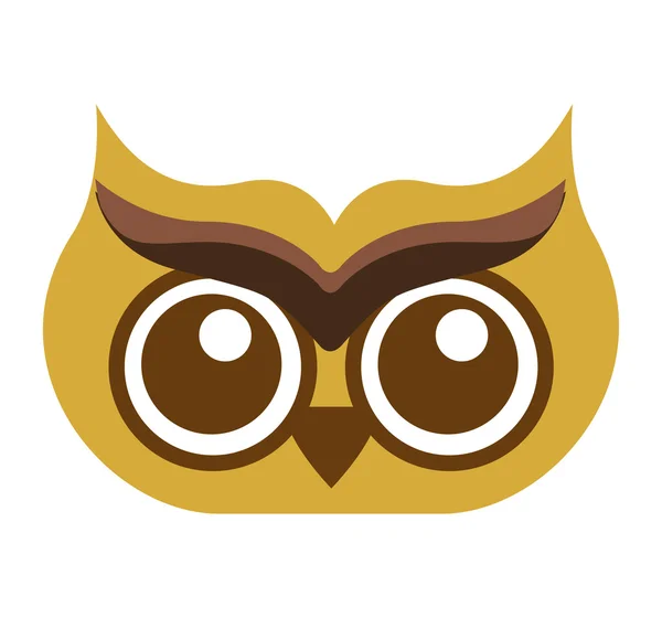 Ikona ładny ptak sowa — Wektor stockowy