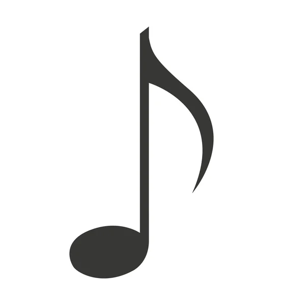Σημείωση εικονίδιο σιλουέτα μουσική — Διανυσματικό Αρχείο