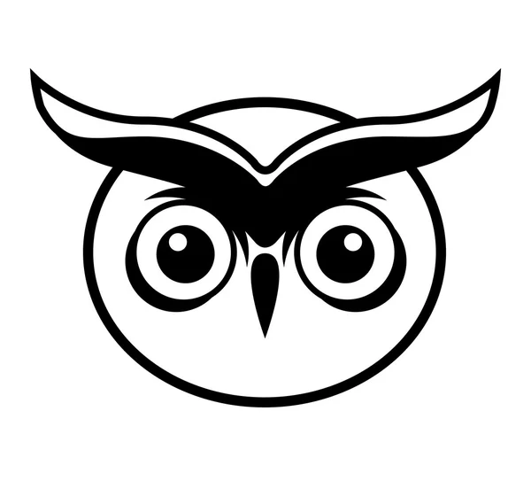 フクロウ鳥かわいいアイコン — ストックベクタ