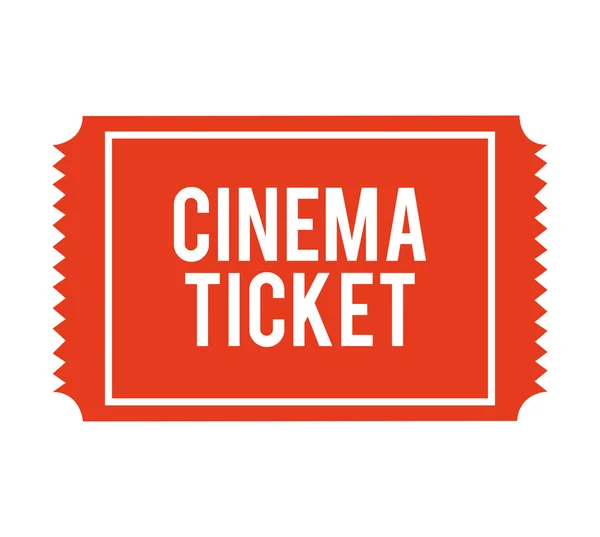 Ticket paper cinema icon — Stock Vector