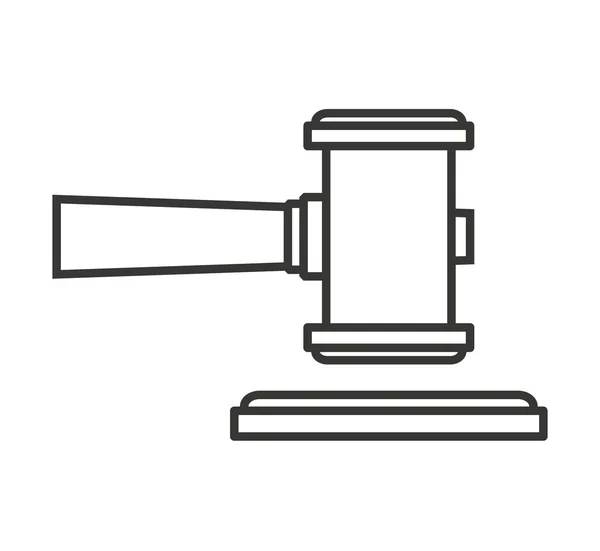 Hammer wood gavel icon — Stock Vector