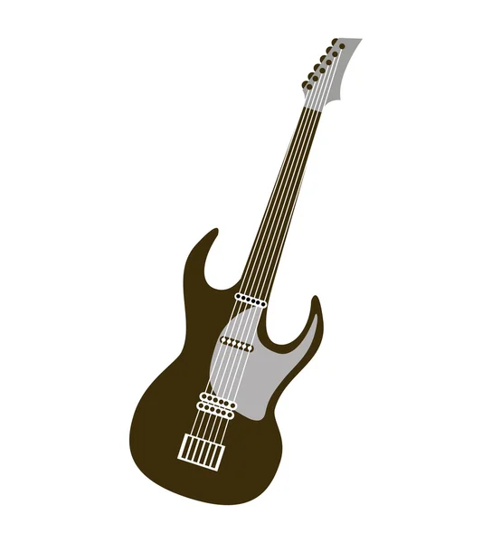 Guitare instrument de musique électrique icône — Image vectorielle