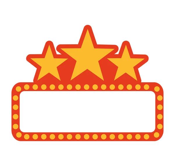 Label lights show cinema icon — Stock Vector