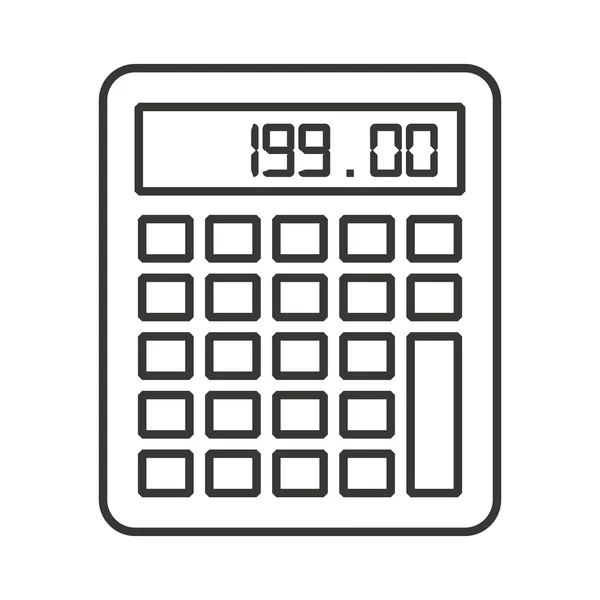 계산기 디지털 수학 아이콘 — 스톡 벡터