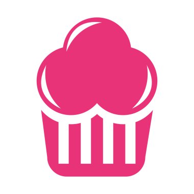 lezzetli kek siluet simge