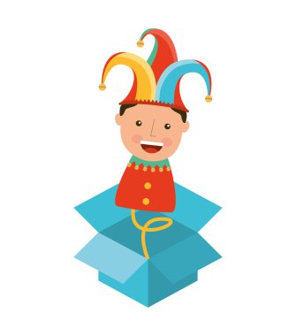 sürpriz kutusu Fools Day simgesi