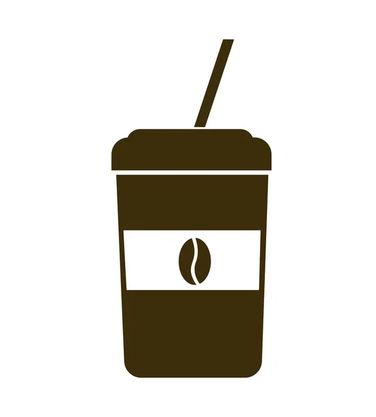 Lezzetli kahve siluet simge — Stok Vektör