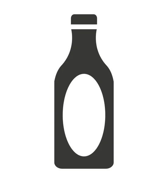 Bouteille boisson boisson silhouette icône — Image vectorielle