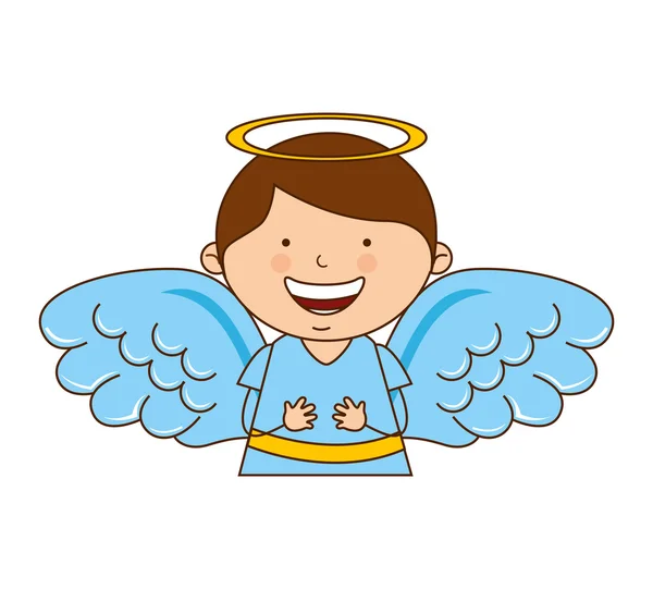 Icône de personnage ange garçon — Image vectorielle