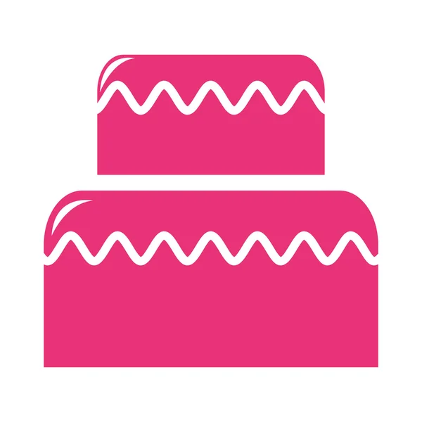 Смачна іконка силуету торта — стоковий вектор