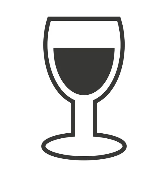 Copo bebida bebida silhueta ícone —  Vetores de Stock