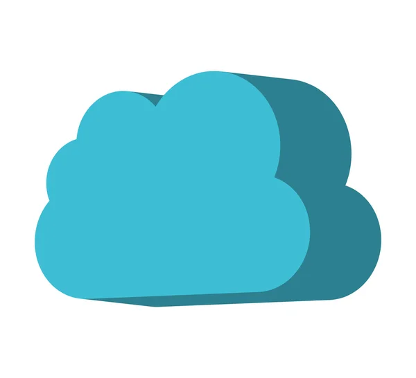 Silhouette des Cloud Computing — Stockvektor