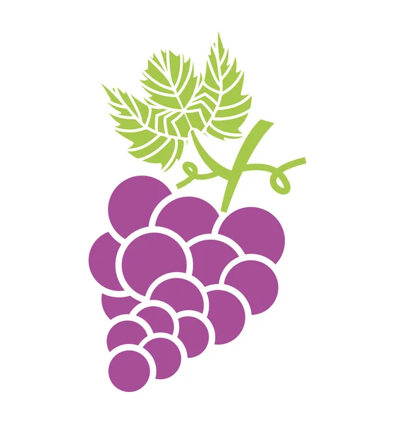 Druiven fruit vers pictogram — Stockvector