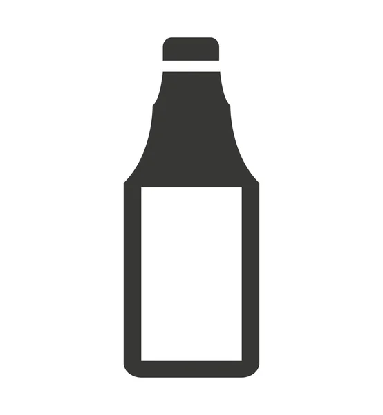 Butelki napój napój sylwetka ikona — Wektor stockowy