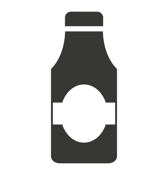 Fles drank drank silhouet pictogram — Stockvector