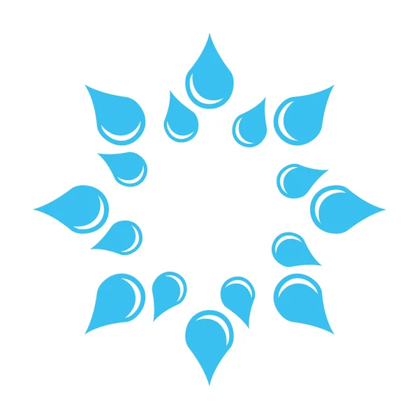 Gota de agua icono aislado — Vector de stock