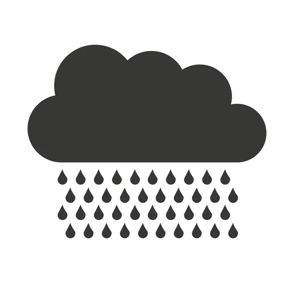 Nube gota de lluvia icono — Archivo Imágenes Vectoriales