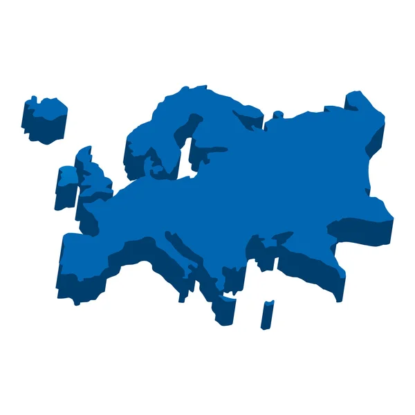 Europe map silhouette icon — Stock Vector