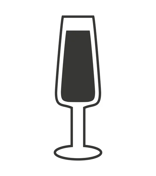 Pohár ital ital silhouette ikon — Stock Vector