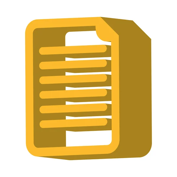 Document fichier papier texte icône — Image vectorielle