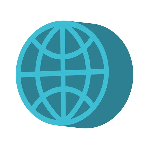 Sphere circle emblem icon — Stock Vector