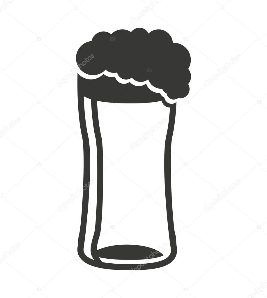Øl glas drikke drik silhuet ikon Stockvektor af ©yupiramos 118393036, image size:917x1023
