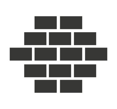 tuğla duvar inşaat simgesi