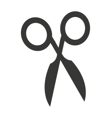 siluet simge kesilmiş makas