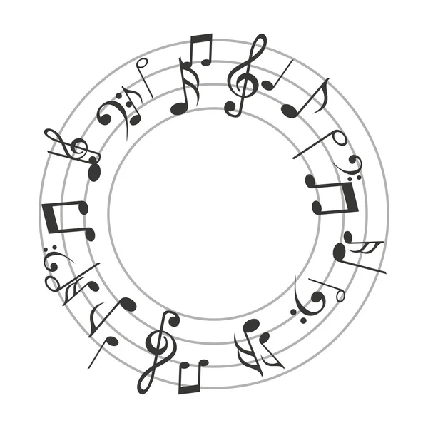 Note icône de modèle de feuille de musique — Image vectorielle