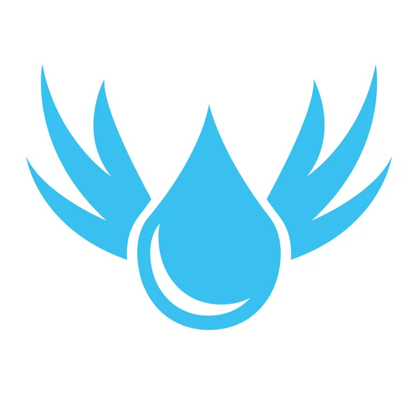 Víz csepp elszigetelt ikon — Stock Vector