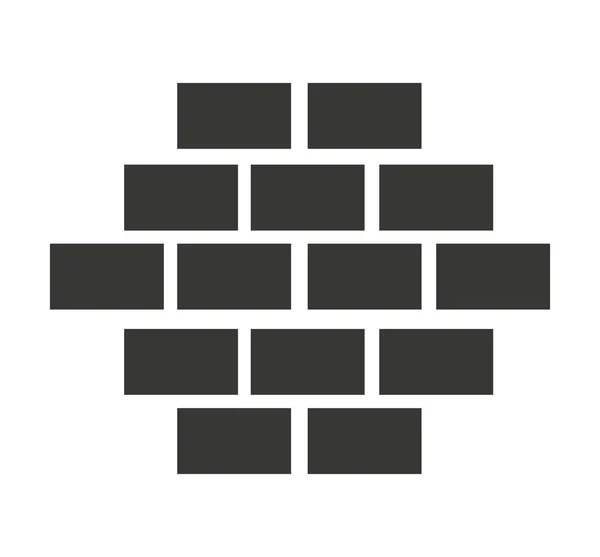 Bricks wall construction icon — Stock Vector