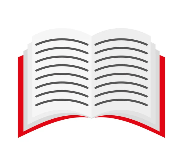 Libro texto icono abierto — Vector de stock