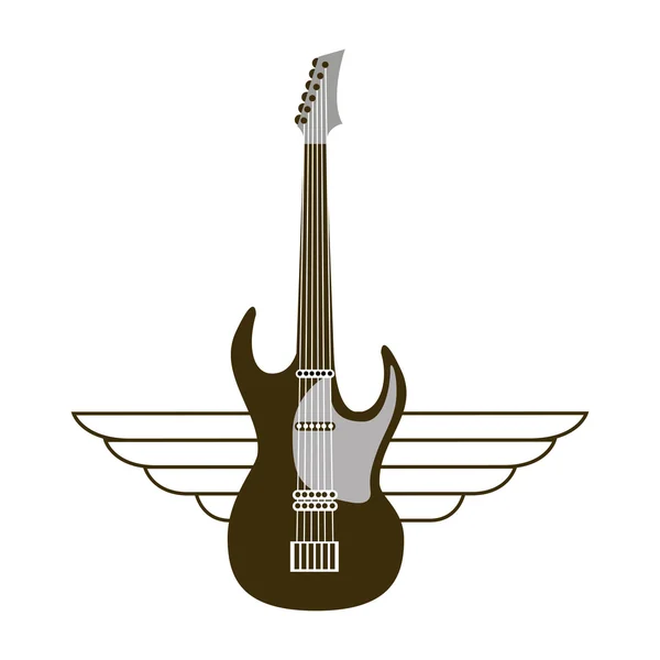 Guitar electric musical instrument icon — Stock Vector