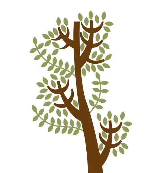 Árvore ramo folhas ícone — Vetor de Stock