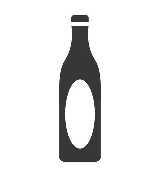 Garrafa bebida bebida silhueta ícone — Vetor de Stock